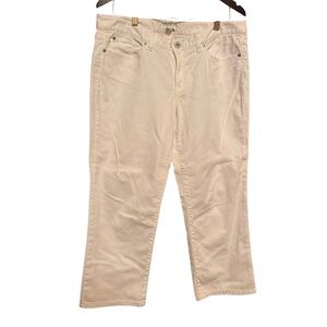 Ann Taylor Loft Sz 12 White Capri Pants
